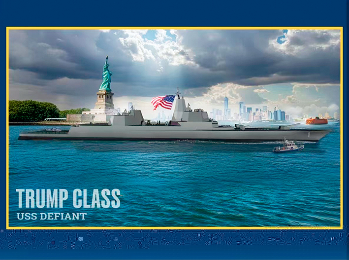白宫发布的“特朗普”级战列舰想象图