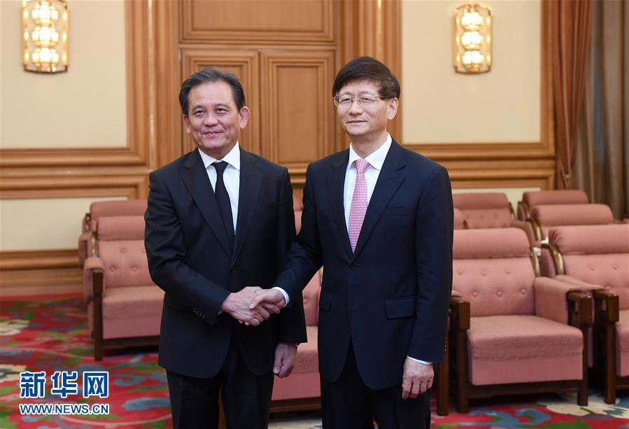 （XHDW）孟建柱會見泰國大理院院長維拉蓬&middot;湯蘇萬