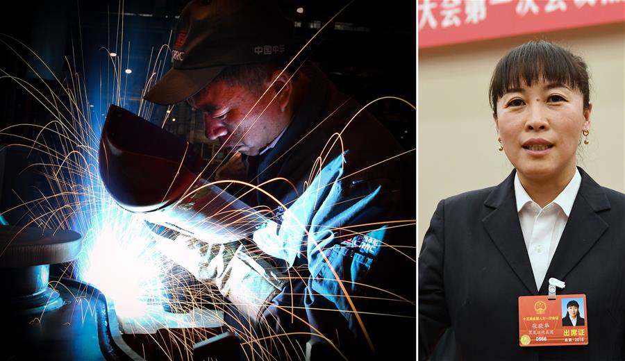 (兩會·影像鏈接)全國人大代表張敬華:加大力度培養(yǎng)高級技術(shù)工人