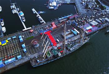 俄羅斯大帆船&ldquo;帕拉達(dá)&rdquo;號訪問青島