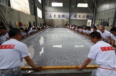 探秘&ldquo;四丈宣紙&rdquo;制作工藝