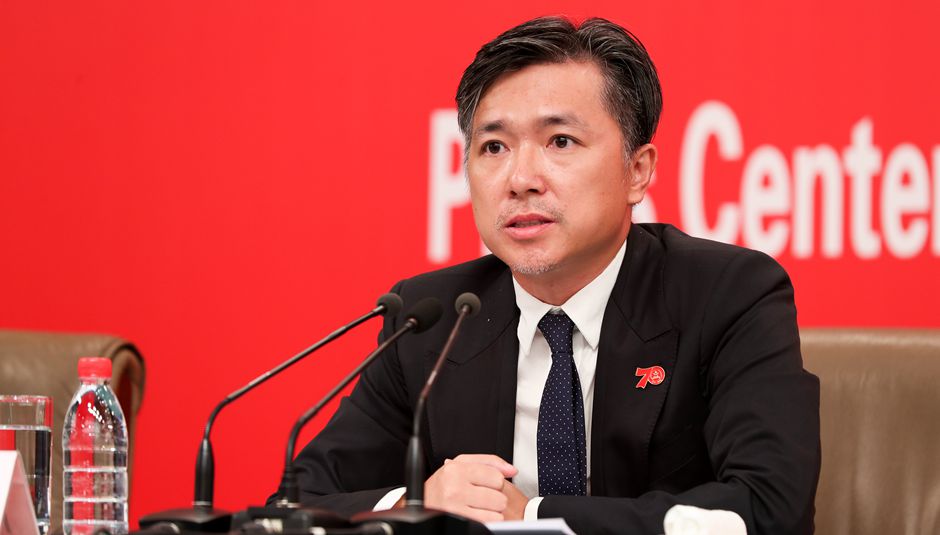 群眾游行總導演、北京師范大學藝術與傳媒學院副院長肖向榮介紹情況