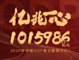 億兆一心！2020年中國GDP首次超百萬億！