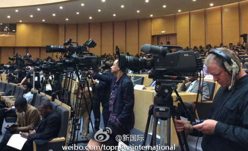 李克強即將在非盟總部發(fā)表演講，請柬&ldquo;一柬難求&rdquo;。圖片來源：&ldquo;新國際&rdquo;微博。