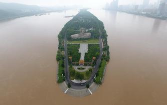 長沙湘江突破36米警戒水位